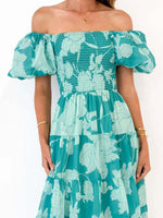 Maxi Jurk met Bloemenprint en Kapmouwtjes - Maxi Dresses - Jurkjes.co