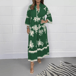 Maxi Jurk met Bloemenprint en Knoopdetails - CB - Dresses - Jurkjes.co