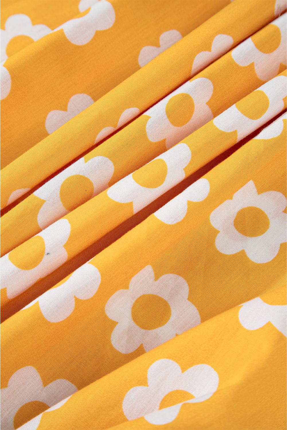 Maxi Jurk met Bloemenprint en Kraag - Maxi Dresses - Jurkjes.co