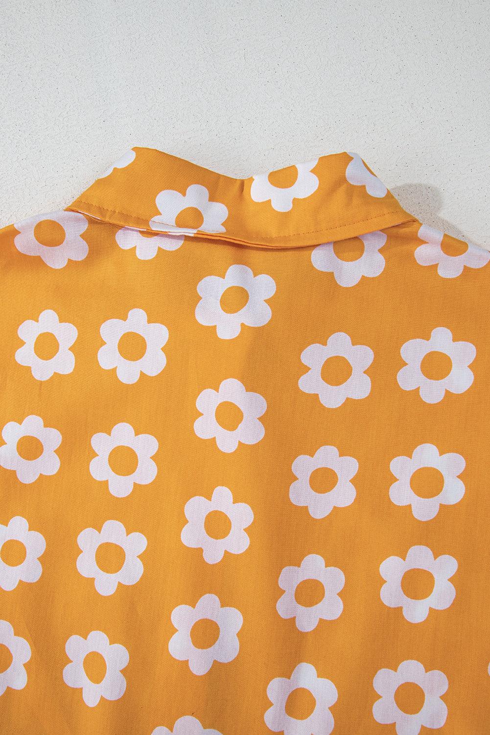 Maxi Jurk met Bloemenprint en Kraag - Maxi Dresses - Jurkjes.co