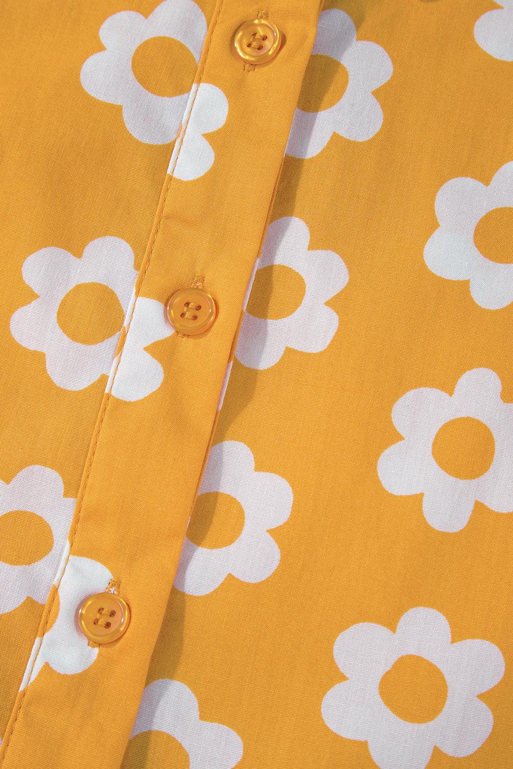 Maxi Jurk met Bloemenprint en Kraag - Maxi Dresses - Jurkjes.co