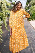 Maxi Jurk met Bloemenprint en Kraag - Maxi Dresses - Jurkjes.co