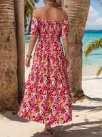 Maxi Jurk met Bloemenprint en Off-Shoulder - Group7 - Jurkjes.co