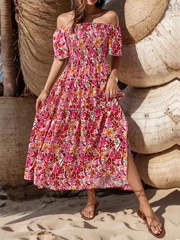 Maxi Jurk met Bloemenprint en Off-Shoulder - Group7 - Jurkjes.co
