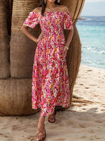 Maxi Jurk met Bloemenprint en Off-Shoulder - Group7 - Jurkjes.co
