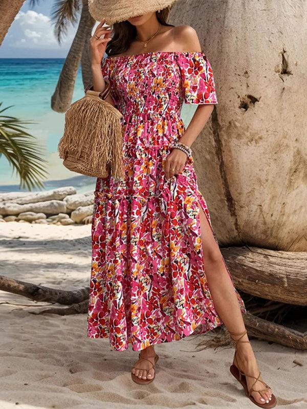 Maxi Jurk met Bloemenprint en Off-Shoulder - Group7 - Jurkjes.co