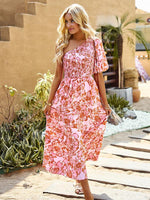 Maxi Jurk met Bloemenprint en Off-Shoulder - Maxi Dresses - Jurkjes.co