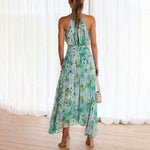 Maxi Jurk met Bloemenprint en Plooien - Dresses - Jurkjes.co