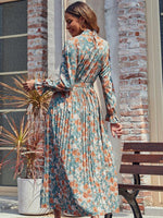 Maxi Jurk met Bloemenprint en Plooirok - Maxi Dresses - Jurkjes.co