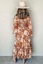 Maxi Jurk met Bloemenprint en Shirred Taille - Maxi Dresses - Jurkjes.co