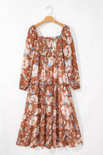 Maxi Jurk met Bloemenprint en Shirred Taille - Maxi Dresses - Jurkjes.co