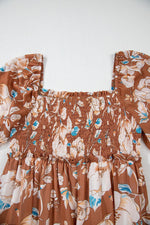 Maxi Jurk met Bloemenprint en Shirred Taille - Maxi Dresses - Jurkjes.co
