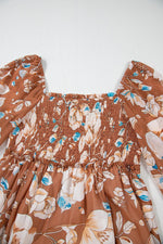 Maxi Jurk met Bloemenprint en Shirred Taille - Maxi Dresses - Jurkjes.co