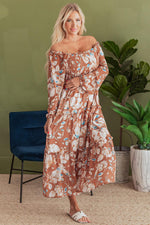 Maxi Jurk met Bloemenprint en Shirred Taille - Maxi Dresses - Jurkjes.co
