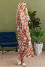 Maxi Jurk met Bloemenprint en Shirred Taille - Maxi Dresses - Jurkjes.co