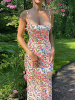 Maxi Jurk met Bloemenprint en Slim Fit - Maxi Dresses - Jurkjes.co