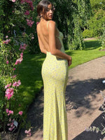 Maxi Jurk met Bloemenprint en Slim Fit - Maxi Dresses - Jurkjes.co