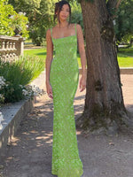 Maxi Jurk met Bloemenprint en Slim Fit - Maxi Dresses - Jurkjes.co