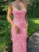 Maxi Jurk met Bloemenprint en Slim Fit - Maxi Dresses - Jurkjes.co