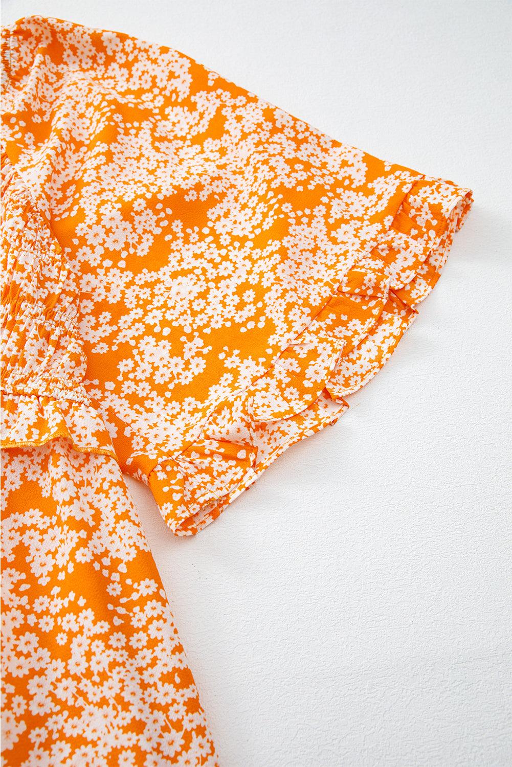 Maxi Jurk met Bloemenprint en Smocking - Floral Dresses - Jurkjes.co