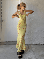 Maxi Jurk met Bloemenprint en Spaghetti Bandjes - Group14 - Jurkjes.co