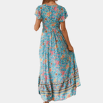 Maxi-jurk met Bloemenprint en V-hals - CB - Dresses - Jurkjes.co