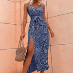 Maxi-jurk met Bloemenprint en V-hals - Dresses - Jurkjes.co