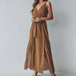 Maxi-jurk met Bloemenprint en V-hals - Dresses - Jurkjes.co