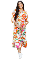 Maxi Jurk met Bloemenprint en V-hals - Maxi Dresses - Jurkjes.co