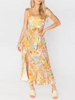 Maxi Jurk met Bloemenprint en Zijsplit - Maxi Dresses - Jurkjes.co