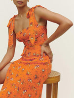 Maxi Jurk met Bloemenprint en Zijsplit - Maxi Dresses - Jurkjes.co