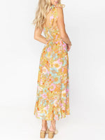 Maxi Jurk met Bloemenprint en Zijsplit - Maxi Dresses - Jurkjes.co