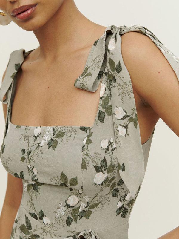 Maxi Jurk met Bloemenprint en Zijsplit - Maxi Dresses - Jurkjes.co
