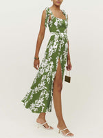 Maxi Jurk met Bloemenprint en Zijsplit - Maxi Dresses - Jurkjes.co
