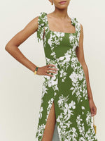 Maxi Jurk met Bloemenprint en Zijsplit - Maxi Dresses - Jurkjes.co