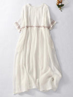 Maxi Jurk met Borduurdetails - Maxi Dresses - Jurkjes.co