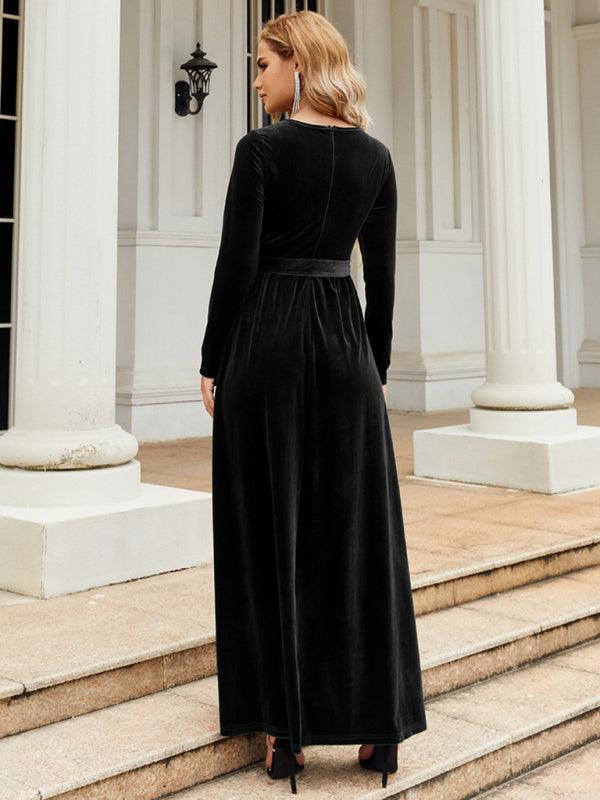 Maxi Jurk met Ceintuur en Luxe Look - Maxi Dresses - Jurkjes.co