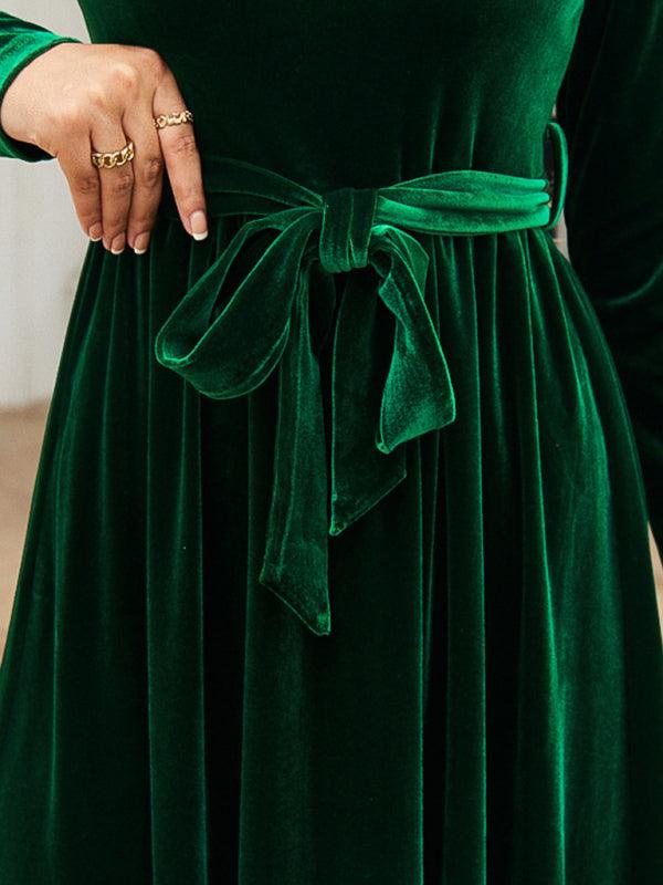 Maxi Jurk met Ceintuur en Luxe Look - Maxi Dresses - Jurkjes.co