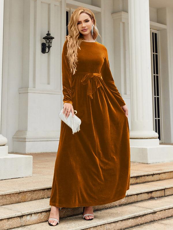 Maxi Jurk met Ceintuur en Luxe Look - Maxi Dresses - Jurkjes.co