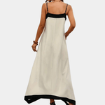 Maxi-jurk met Contrasterende Bies - Dresses - Jurkjes.co