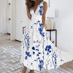 Maxi Jurk met Delicaat Bloemenpatroon - Dresses - Jurkjes.co