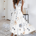 Maxi Jurk met Delicaat Bloemenpatroon - Dresses - Jurkjes.co