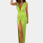 Maxi Jurk met Diepe V-hals - CB - Dresses - Jurkjes.co