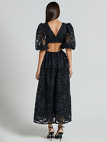 Maxi Jurk met Diepe V-hals en Kant - Maxi Dresses - Jurkjes.co