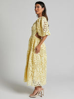 Maxi Jurk met Diepe V-hals en Kant - Maxi Dresses - Jurkjes.co