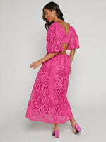 Maxi Jurk met Diepe V-hals en Kant - Maxi Dresses - Jurkjes.co