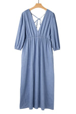Maxi Jurk met Diepe V-hals - Maxi Dresses - Jurkjes.co