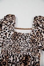 Maxi Jurk met Dierenprint en Knoopdetail - Maxi Dresses - Jurkjes.co