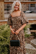 Maxi Jurk met Dierenprint en Knoopdetail - Maxi Dresses - Jurkjes.co