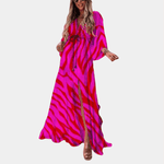 Maxi-jurk met Dierenprint en Split - CB - Dresses - Jurkjes.co